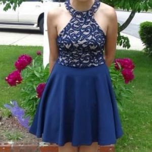 Sparkly navy blue dress